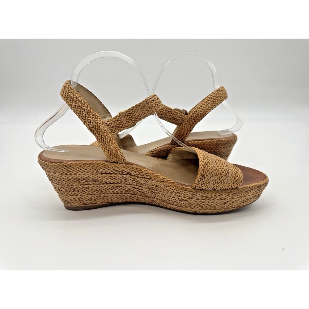 Stuart Weitzman Womens 10 M Barbados Rattan Raffia Strappy Sandal Quiet Luxury - Picture 6 of 15